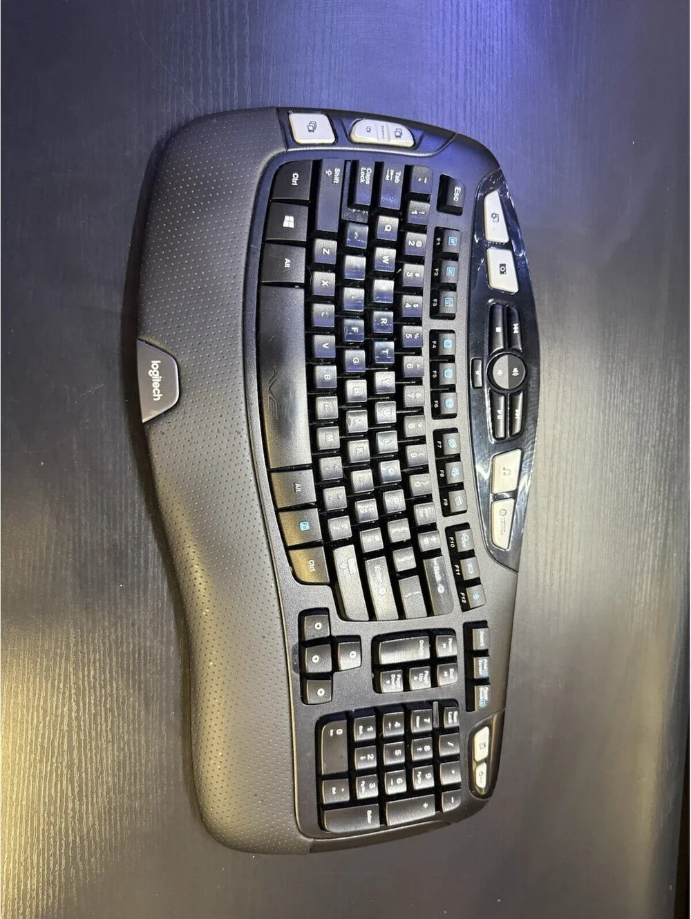Logitech K350 Wave Wireless Ergonomic Keyboard Y-R0053 No USB Receiver